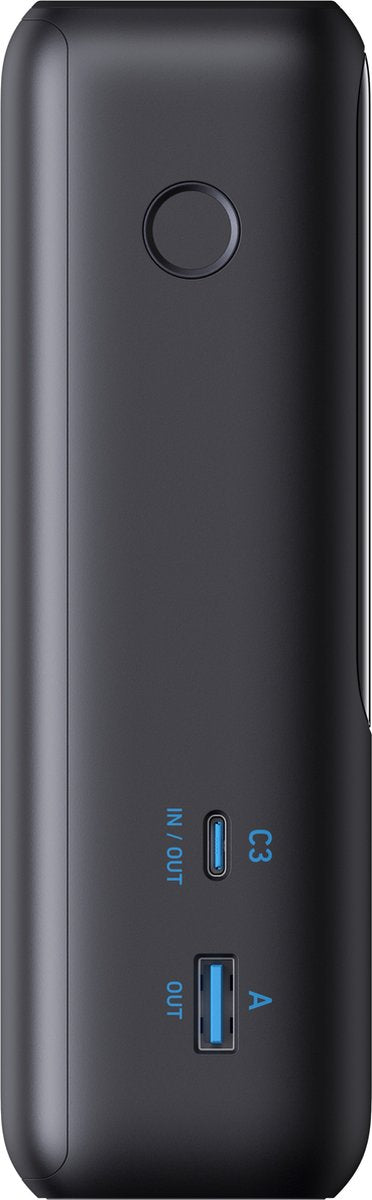 Anker PowerCore 25K Powerbank 25.000mAh - 165W - 3x 100W USB-C Poorten - Zwart - Ingebouwde Intrekbare Kabels - Real-Time Smart Display - Vliegtuigvriendelijk Ontwerp