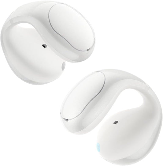 Soundcore C30i, oortelefoons met klem van Anker, heldere audio, zekere pasvorm, waterbestendig, comfortabel, open-ear oordopjes, helder Wit, compatibel met hoofdtelefoons