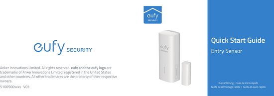 2x Eufy Window Sensor / Door Sensor