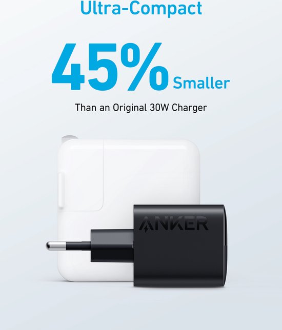 Anker 323 - USB-C Charger (33W) - 2 Port Compact Charger