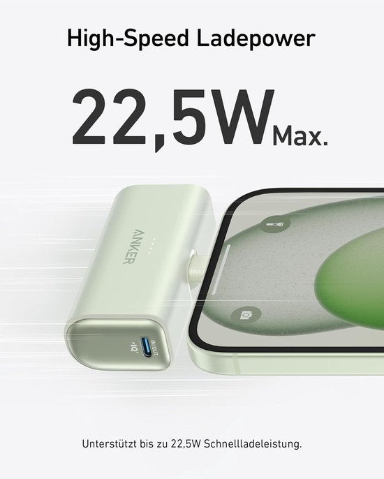 Anker-Nano Powerbank-5000 mAh powerbank 22,5 W Green