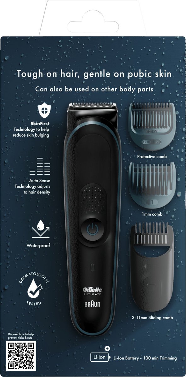 Gillette Intimate - Trimmer I5 - Intieme Zone Trimmer Voor Mannen - Waterbestendig