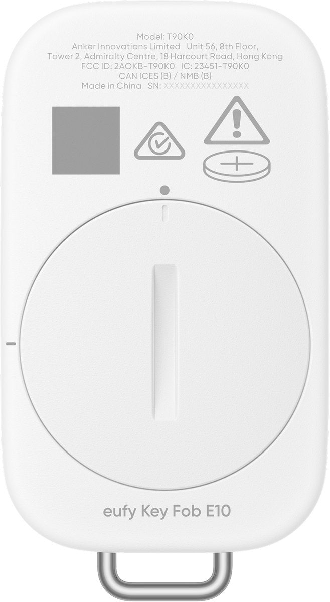eufy Key Fob E10, Quick Arm and Disarm, Weather-Resistant and Durable, Versatile Carrying Options, Compatible with HomeBase Professional