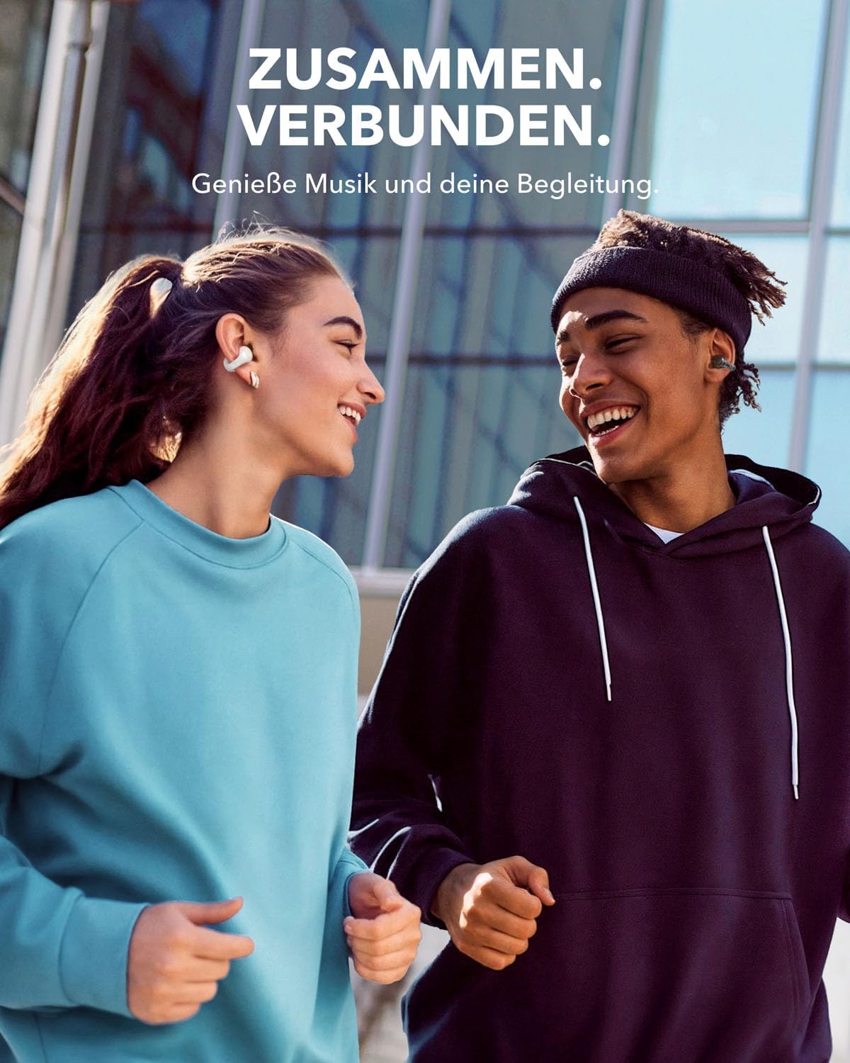 Soundcore C30i, oortelefoons met klem van Anker, heldere audio, zekere pasvorm, waterbestendig, comfortabel, open-ear oordopjes, helder Wit, compatibel met hoofdtelefoons
