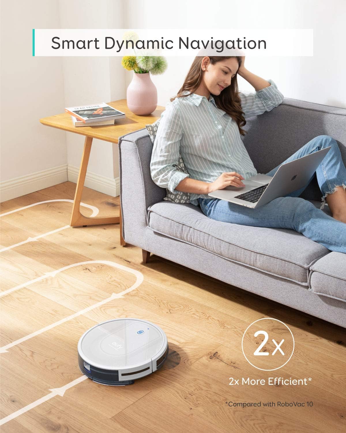 Eufy RoboVac G10 Hybride - Robotstofzuiger met dweilfunctie - Wit