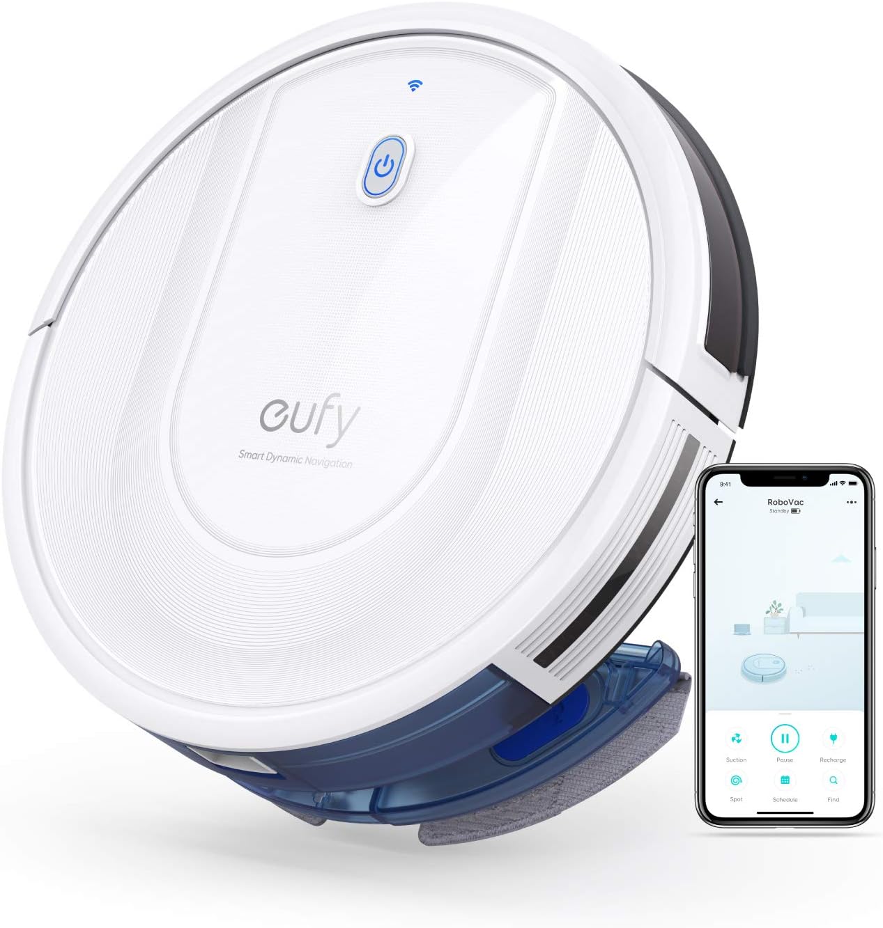 Eufy RoboVac G10 Hybride - Robotstofzuiger met dweilfunctie - Wit