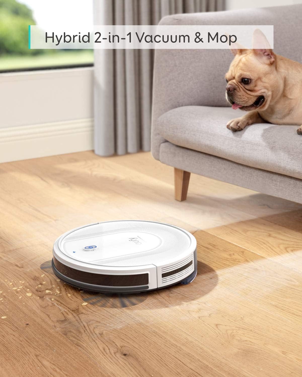 Eufy RoboVac G10 Hybride - Robotstofzuiger met dweilfunctie - Wit