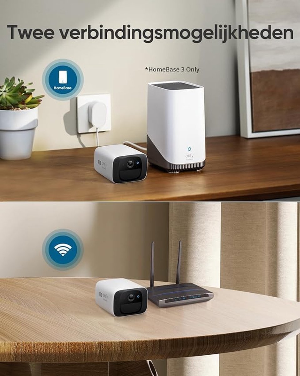 eufy Security SoloCam C210 Wireless Outdoor Camera, 2K Resolution + HomeBase 3 S380 - Centraal Beveiligingsmanagement