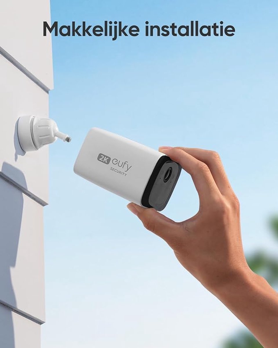 eufy Security 2*SoloCam C210 Wireless Outdoor Camera, 2K Resolution, No Monthly Fee, Wireless, 2.4 GHz WiFi, HomeBase 3 Compatible