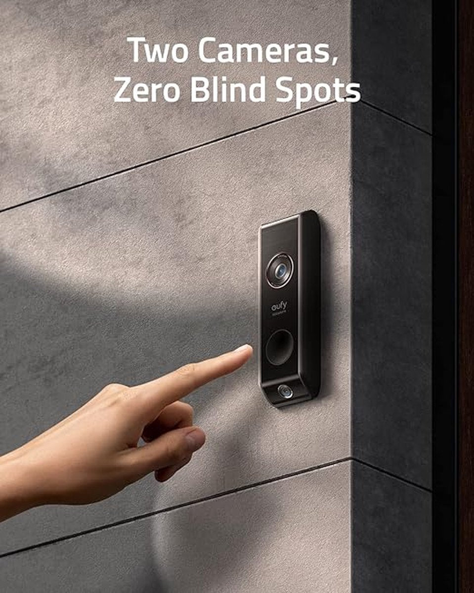 Eufy Dual 2 Pro Doorbell camera 2K Draadloze Video Deurbel inclusief verstelbare camera + Deurbelgong