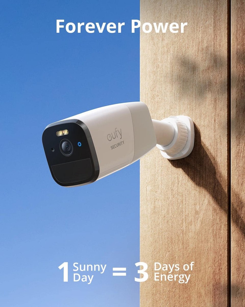 eufy 4G LTE S330 Camera - met WiFi - 4K Nieuw 8719925783180 2 Pan&Tilt - Volkomen draadloos met zonnepaneel - AI Tracking en 4G verbinding met simkaart + 4G Starlight 2K Draadloze beveiligingscamera - 8