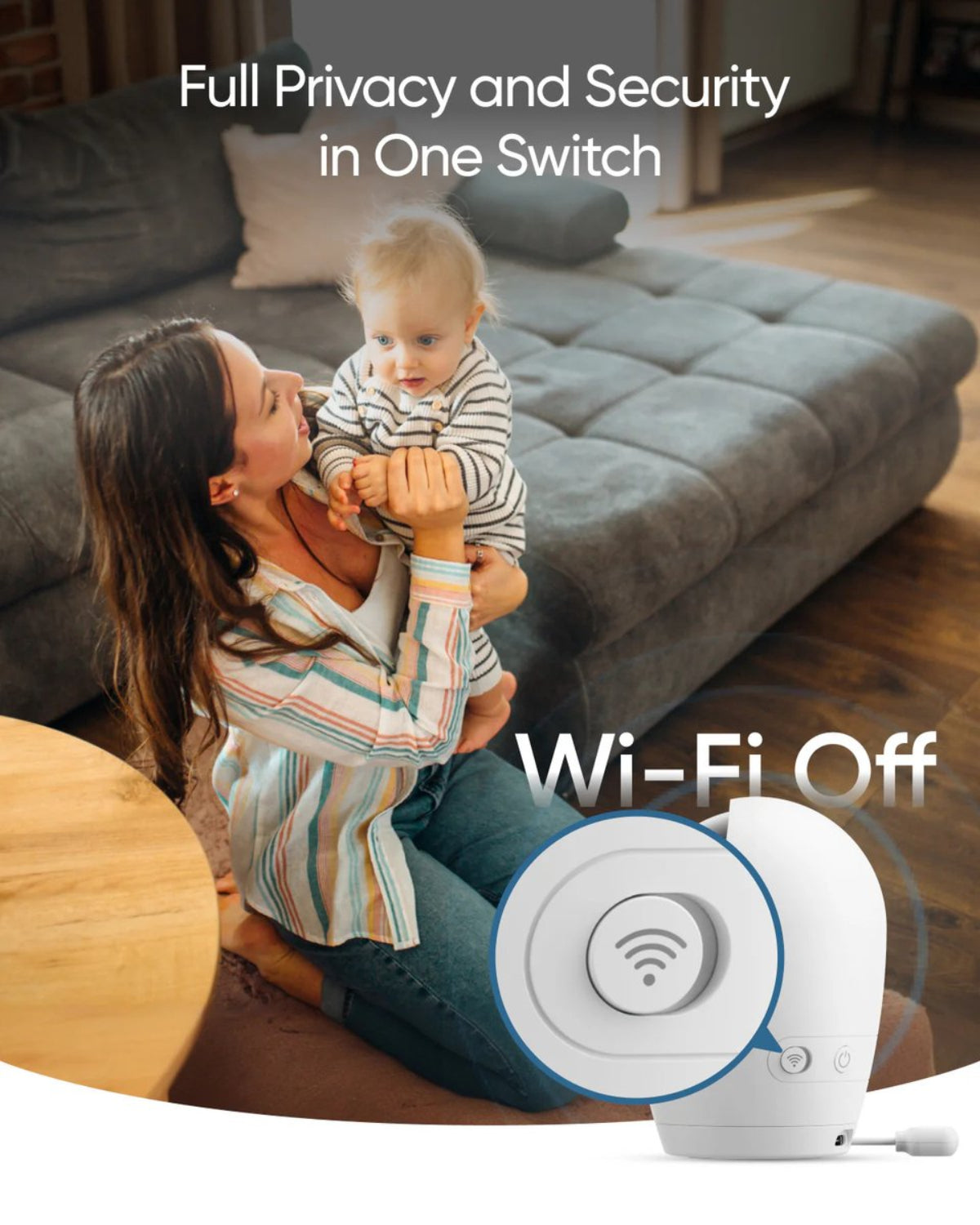 Eufy Baby E20 Babyfoon – Baby Monitor – 2K HD Resolutie – App- en Offlinebesturing – Scherp Nachtzicht – 5000mAh Accu – Intelligente Geluids- en Temperatuurmeldingen – Beveiligde Verbinding – Wit
