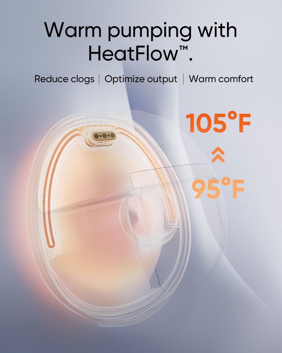 eufy Draagbare Borstkolf Breast Pump S1, handsfree elektrische borstkolf met verwarmingstechnologie, app-bediening, slim ritme, zuigkracht van ziekenhuiskwaliteit, discreet, lekvrij en ultra-rustig