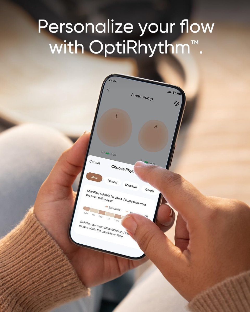 eufy Draagbare Borstkolf Breast Pump S1, handsfree elektrische borstkolf met verwarmingstechnologie, app-bediening, slim ritme, zuigkracht van ziekenhuiskwaliteit, discreet, lekvrij en ultra-rustig