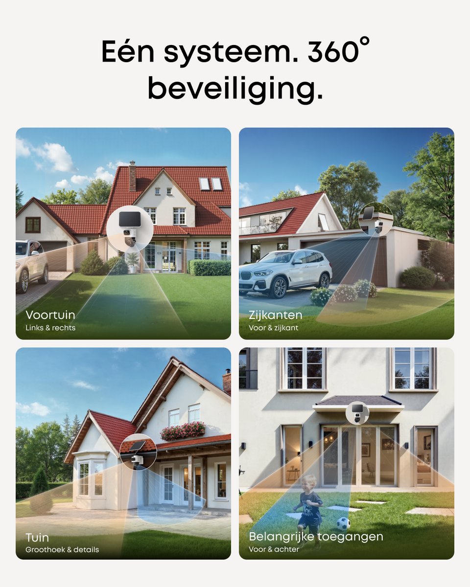 Eufy SoloCam S4 Kogel (vorm) IP-beveiligingscamera Binnen & buiten 3840 x 2160 Pixels Plafond/muur