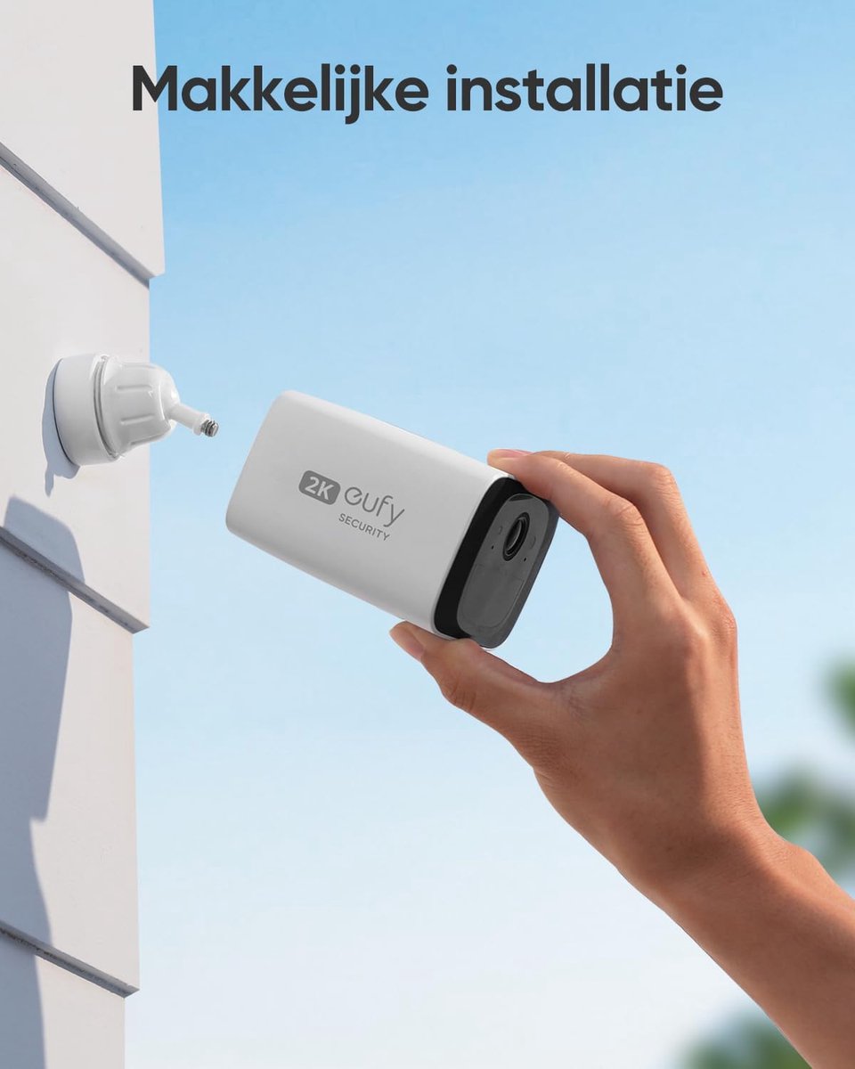 eufy Security SoloCam C210 Wireless Outdoor Camera, 2K Resolution, No Monthly Fee, Wireless, 2.4 GHz WiFi, HomeBase 3 Compatible