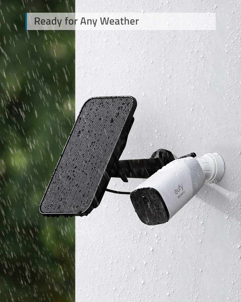 Eufy Zonnepaneel , Geschikt voor alle EufyCams - 2.6W, IP65 Weatherproof , Zwart