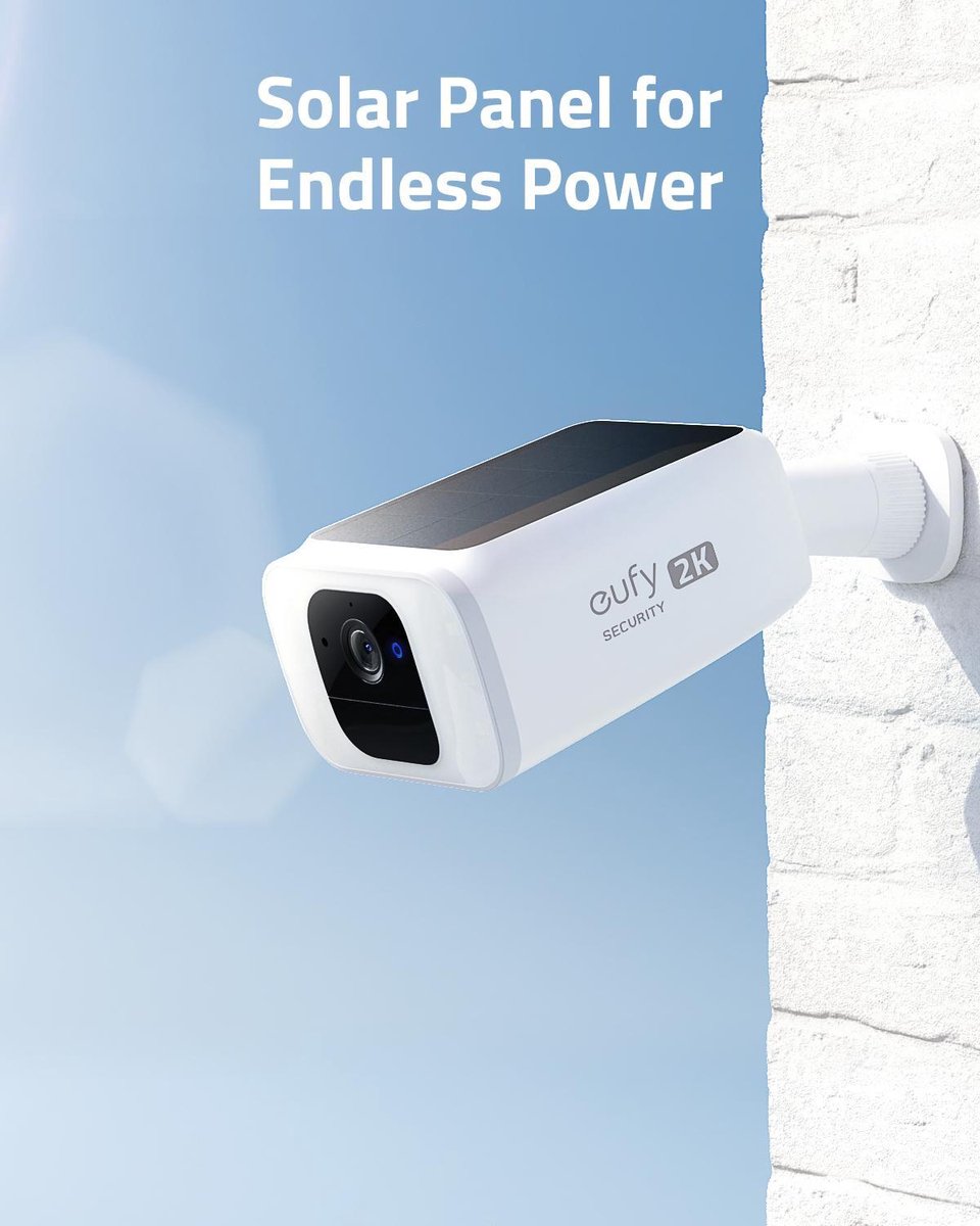 Eufy SoloCam S40 2K Draadloze Beveiligingscamera op Zonne-energie - Accu - Wit