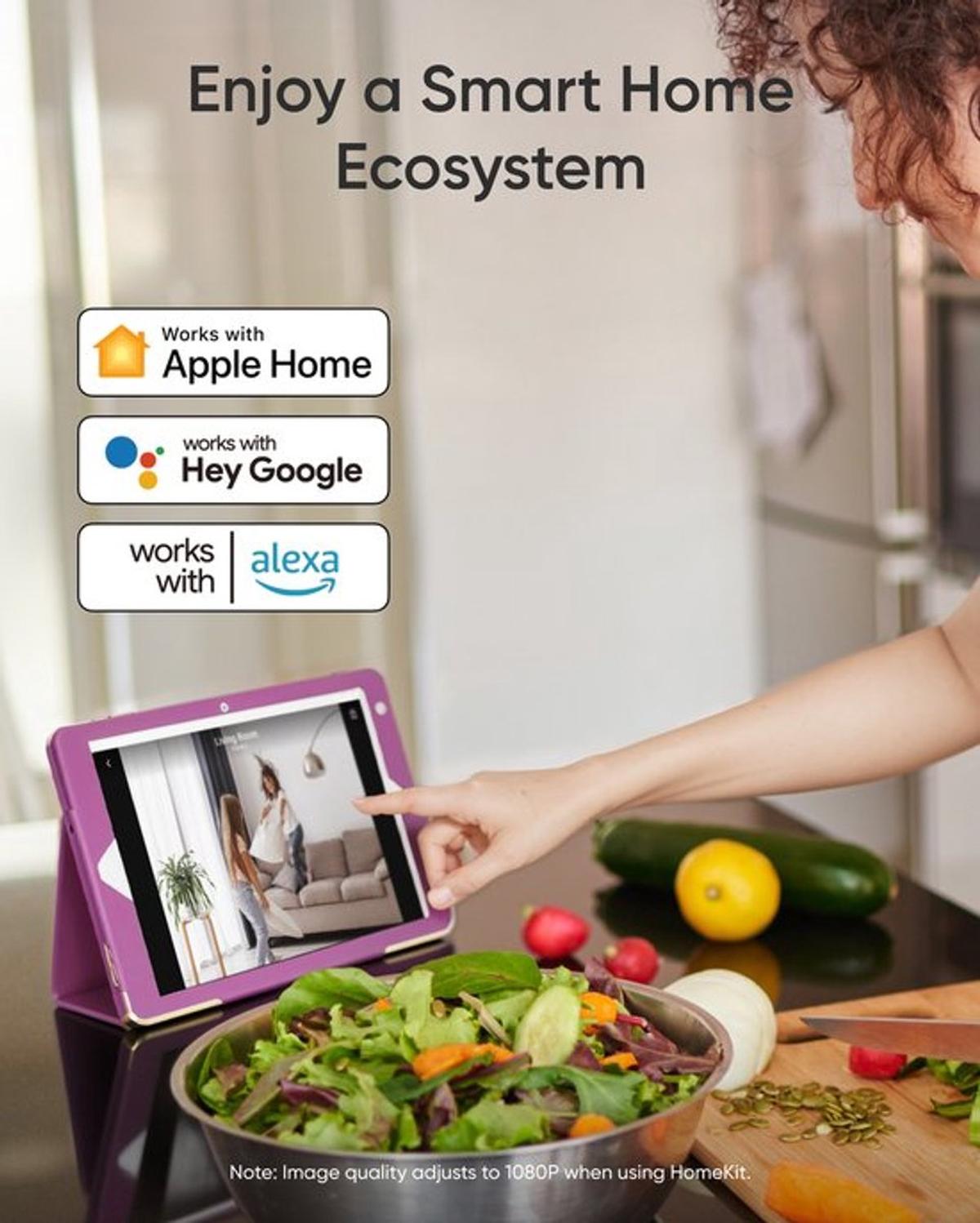 Eufy Security Indoor camera E30 2 stuks – Indoor Cam - 4K UHD – Pan & Tilt – AI Mens- en Huisdierdetectie – Kleurennachtzicht – Compatibel met Apple HomeKit – Tweewegcommunicatie – Lokale Opslag – Geen Abonnementskosten