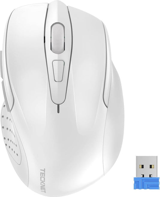 TeckNet Pro 2.4G Draadloze Muis, M3 | 2600DPI | Wit