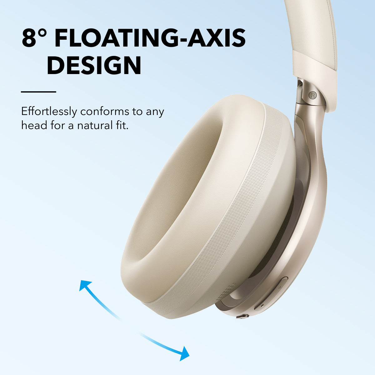 Space One | Active Noise Cancelling white Headphones