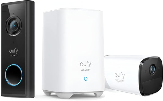 Eufy 2K Video Deurbel + EufyCam 2 Pro - Inclusief HomeBase 2 - Bundelvoordeel