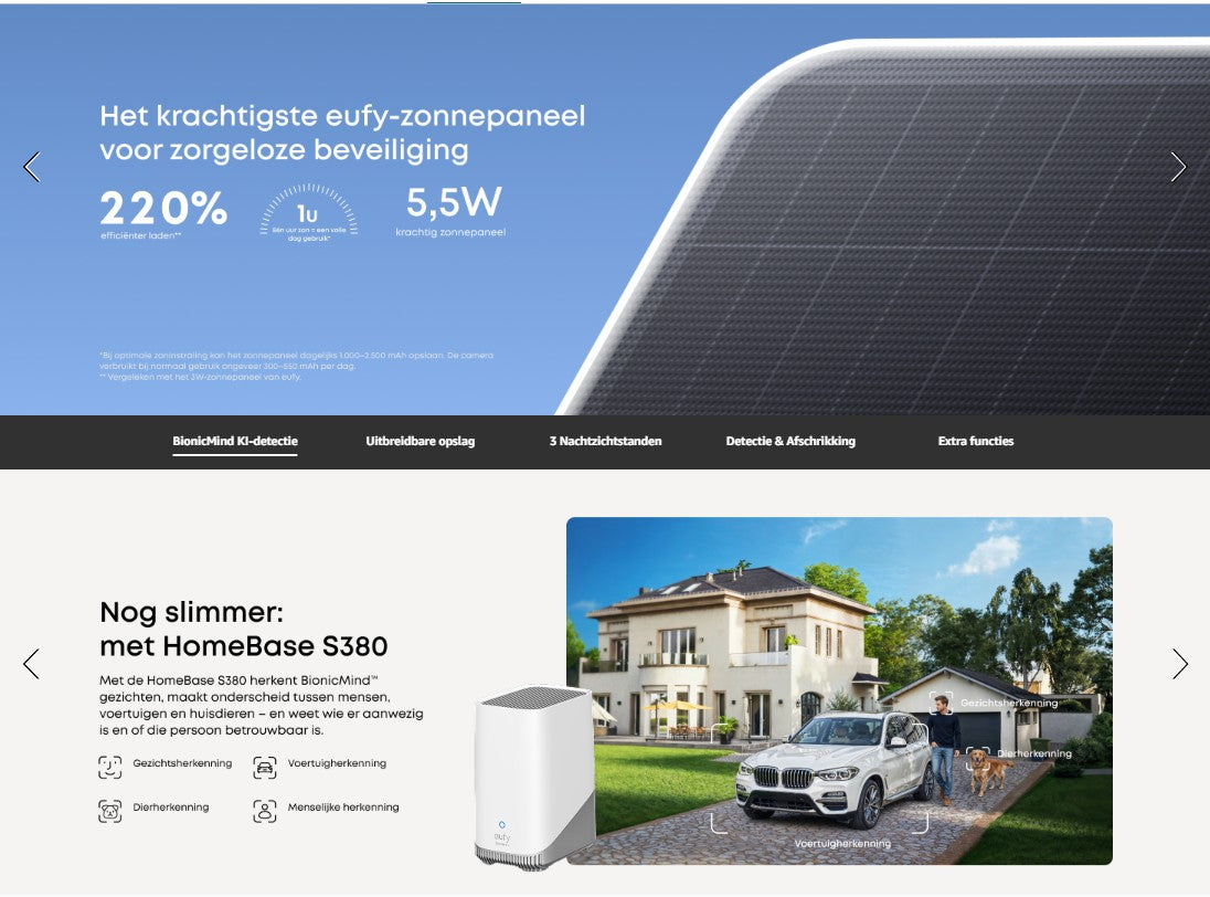 eufy Security eufyCam S4 2-camera set - Beveiligingscamera buiten - triple lens Bullet-PTZ - 4K UHD - 360° pan & tilt - auto-tracking - 8× zoom - kleurennachtzicht - uitbreidbare opslag