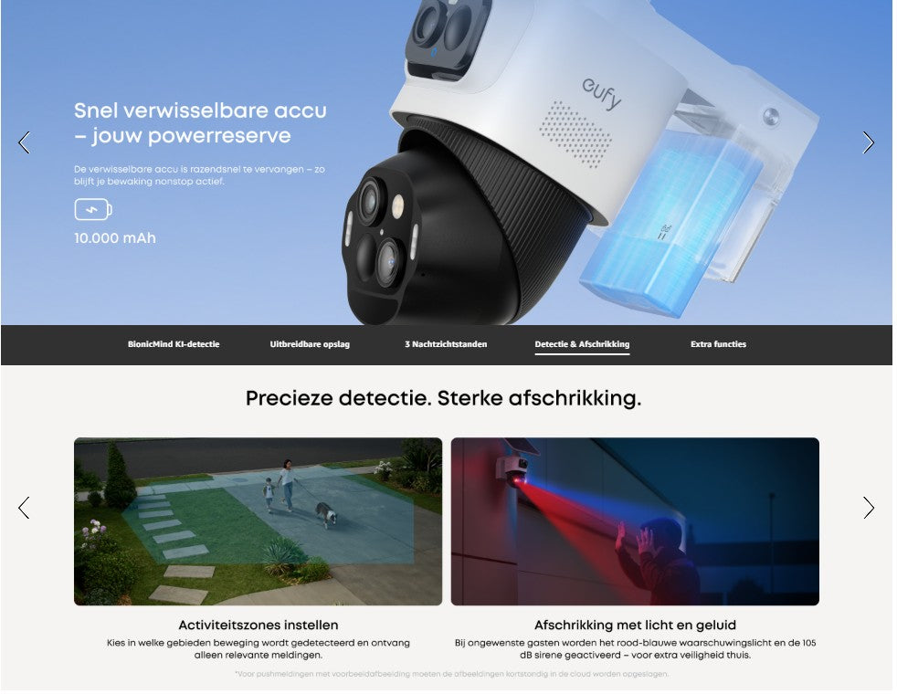 eufy Security eufyCam S4 2-camera set - Beveiligingscamera buiten - triple lens Bullet-PTZ - 4K UHD - 360° pan & tilt - auto-tracking - 8× zoom - kleurennachtzicht - uitbreidbare opslag
