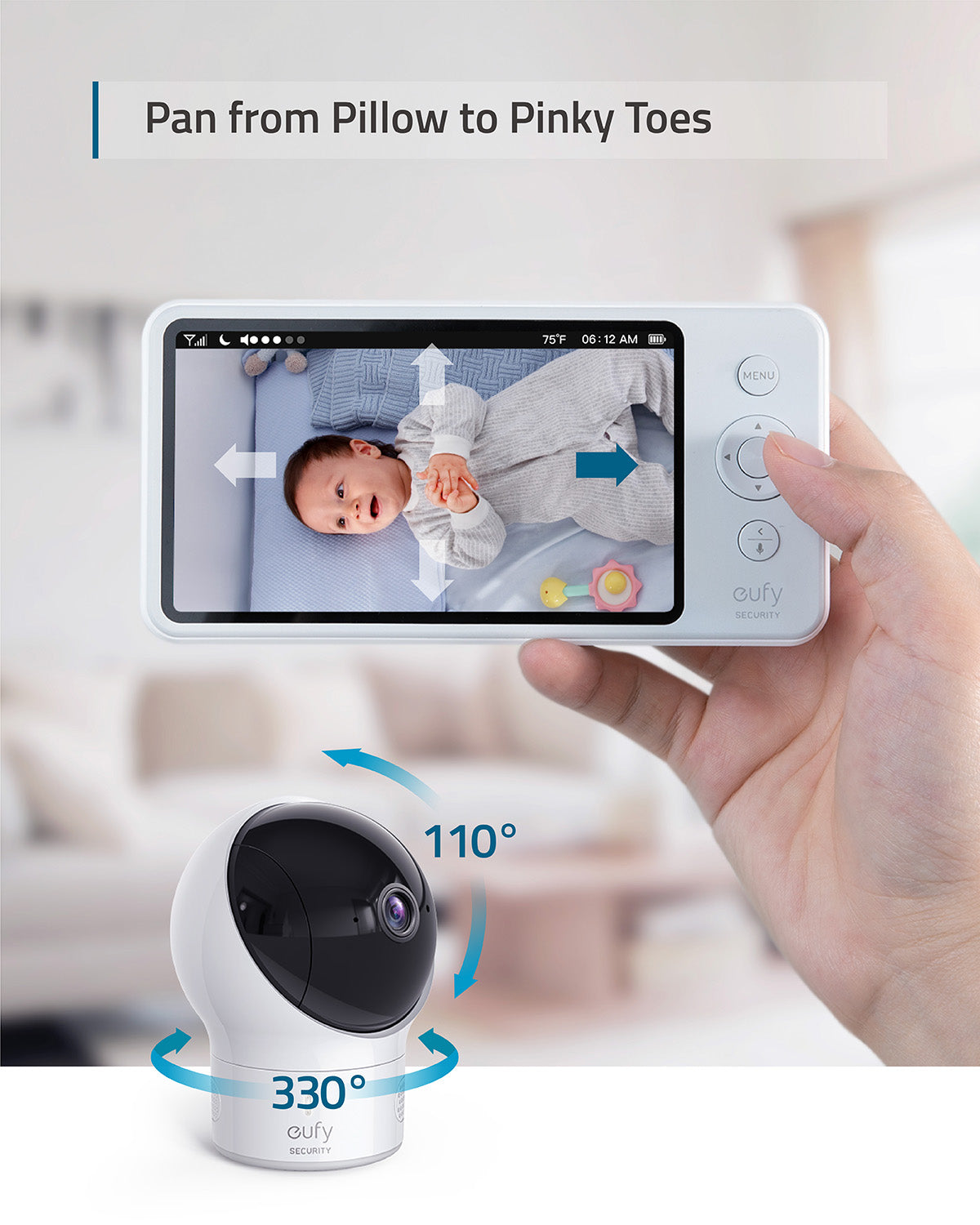 Eufy Security SpaceView Baby Monitor met Camera en Audui