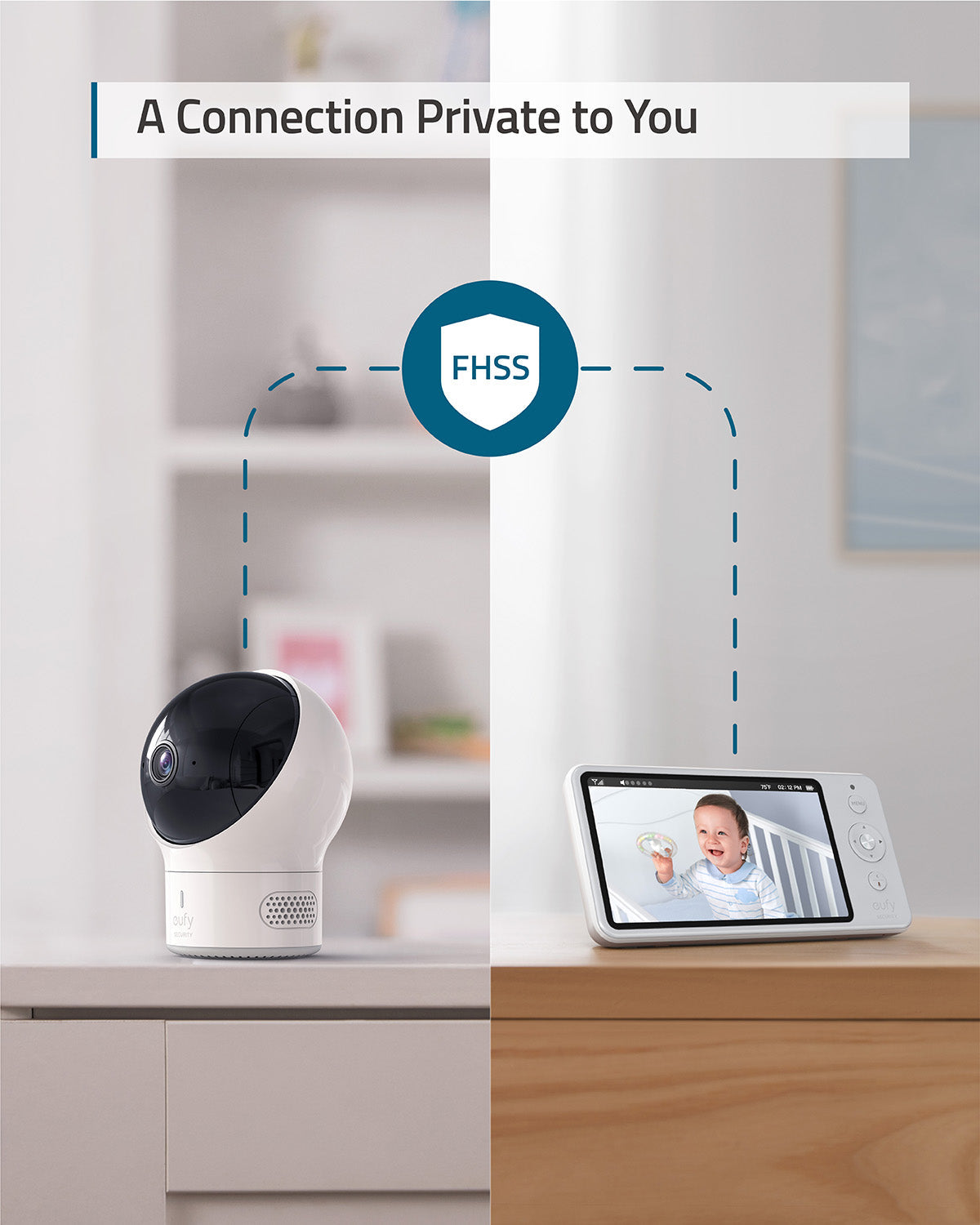 Eufy Security SpaceView Baby Monitor met Camera en Audui