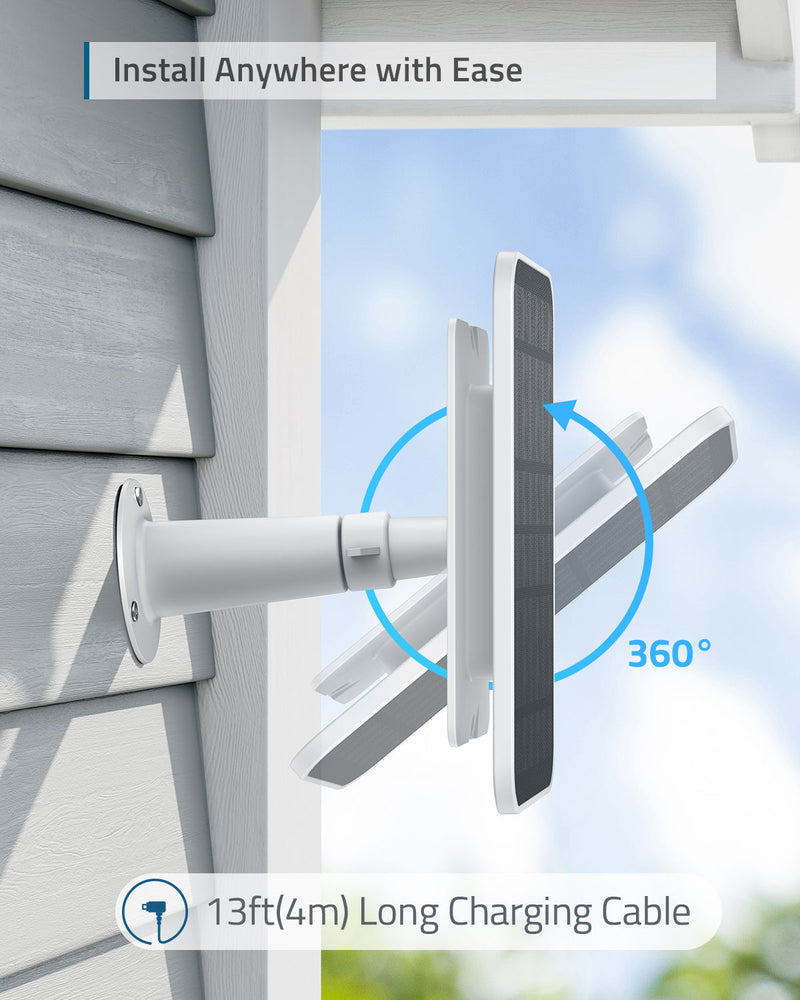 Eufy Zonnepaneel - Geschikt voor alle EufyCams - 2.6W - Wit