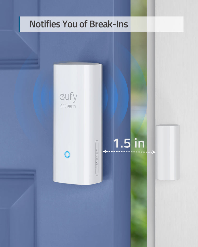 Eufy Draadloze deur- raamsensor - Batterij - Wit - Vereist HomeBase of HomeBase E